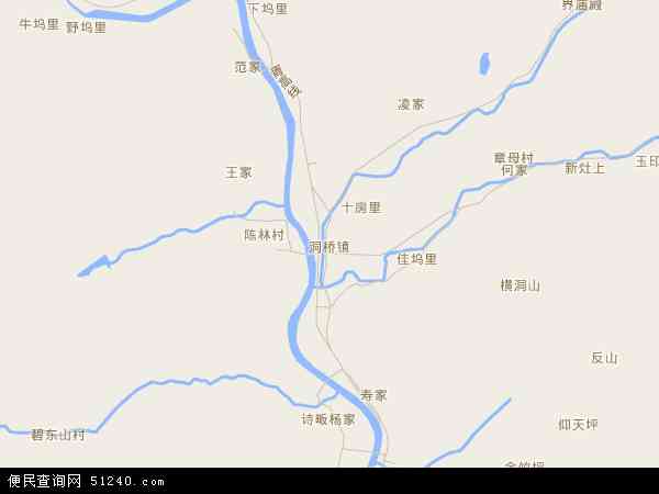 中国浙江省杭州市富阳市洞桥镇地图(卫星地图