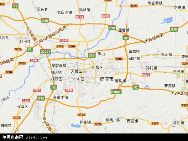 山东省济南市历城区地图(地图)