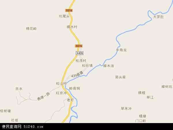 中国广西壮族自治区玉林市博白县松旺镇地图(
