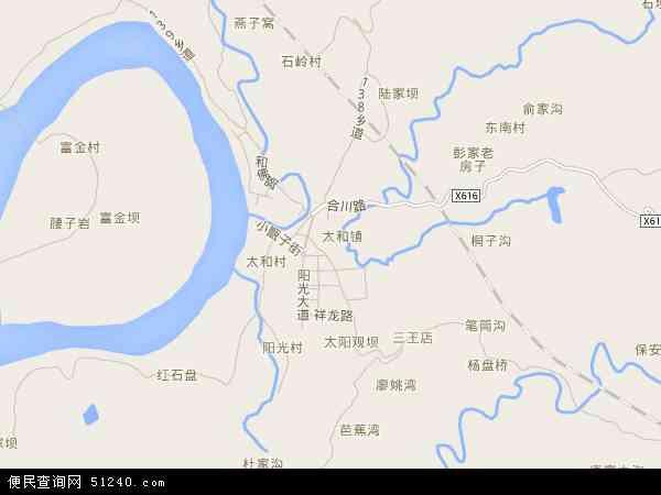 中国重庆市合川区太和镇地图(卫星地图)
