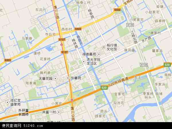 杨行镇地图 - 杨行镇卫星地图 - 杨行镇高清航拍