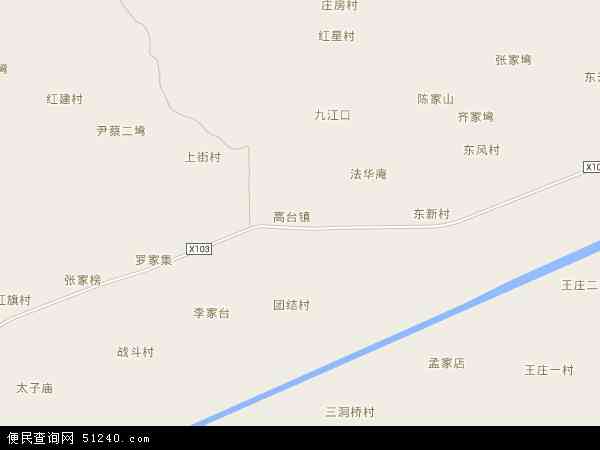 中国陕西省汉中市南郑县高台镇地图(卫星地图