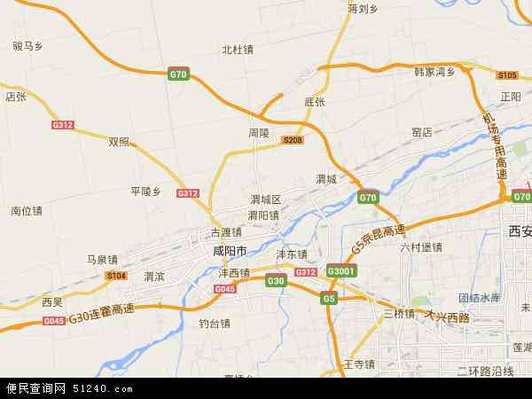 陕西省咸阳市渭城区地图(地图)