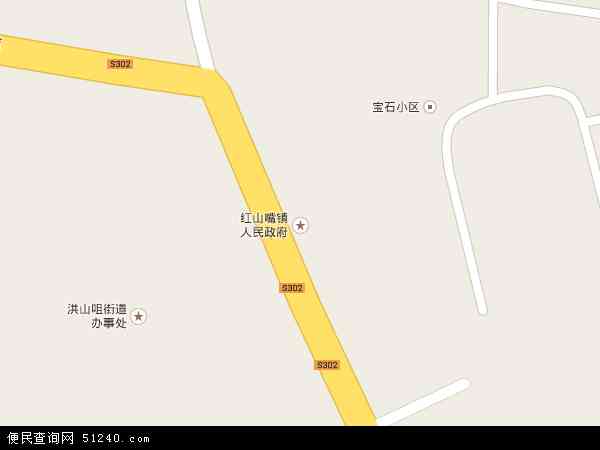 中国湖北省襄阳市老河口市洪山嘴镇地图(卫星