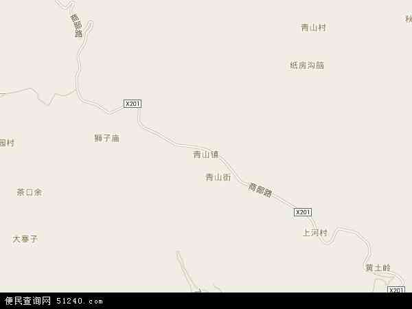 中国陕西省商洛市商南县青山镇地图(卫星地图