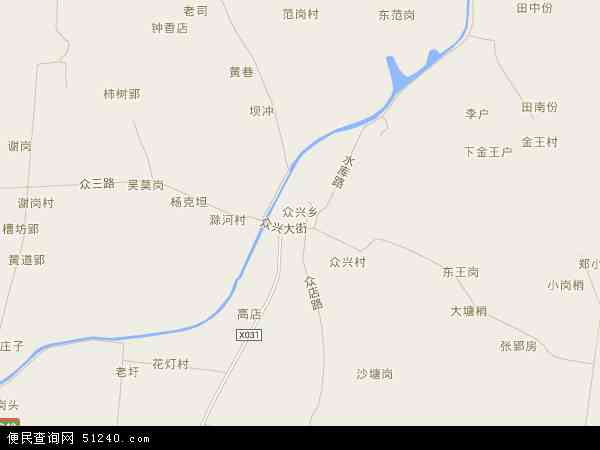 中国安徽省合肥市肥东县众兴乡地图(卫星地图