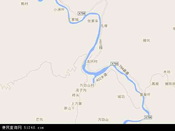 中国江西省吉安市永丰县龙冈畲族乡地图(卫星