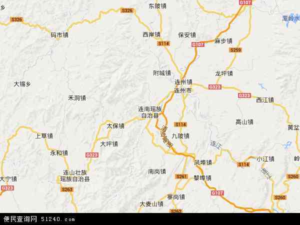 连南瑶族自治县地图 - 连南瑶族自治县卫星地图