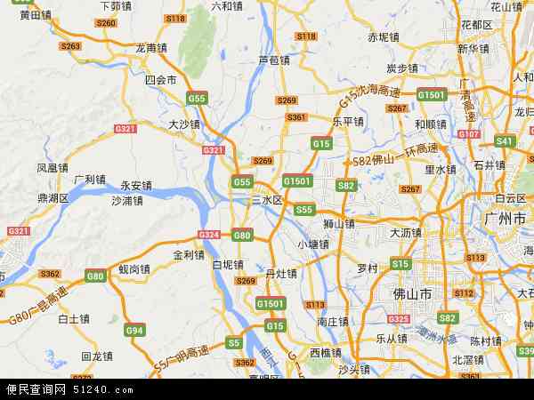 广州军区三水农场地图 - 广州军区三水农场卫星