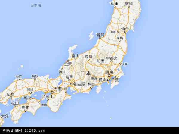 日本地图高清版