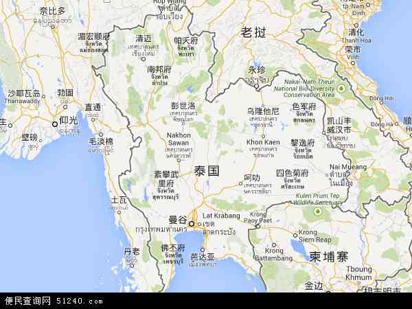 泰国地图 - 泰国卫星地图 - 泰国高清航拍地图 -