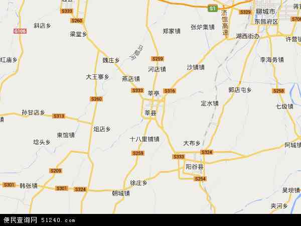 莘县地图 