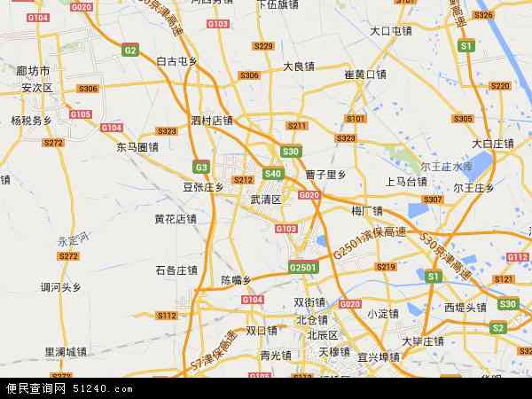 中国天津市武清区地图(卫星地图)