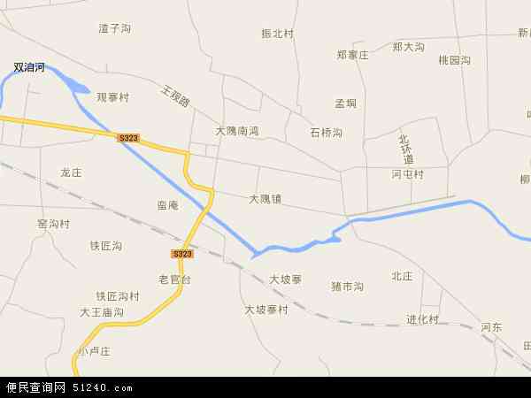 中国河南省郑州市新密市大隗镇地图(卫星地图