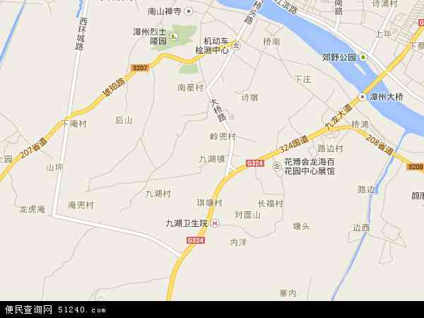 中国福建省漳州市龙海市九湖镇地图(卫星地图