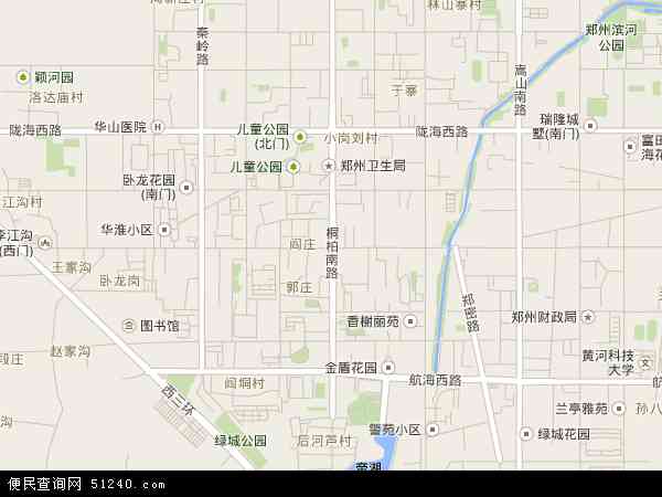 中国河南省郑州市中原区桐柏路地图(卫星地图