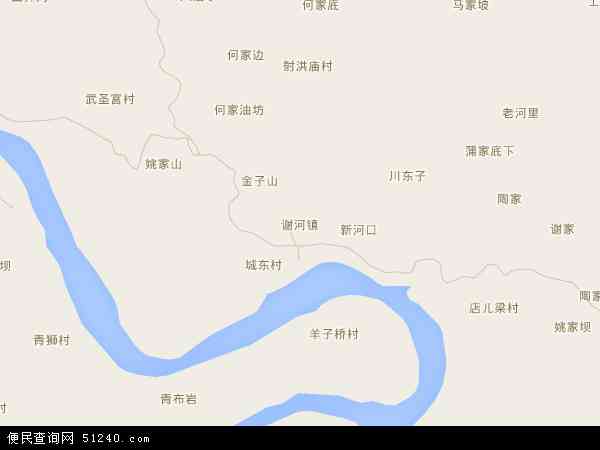 谢河镇地图 - 谢河镇卫星地图 - 谢河镇高清航拍