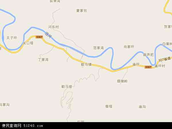中国湖北省襄阳市保康县歇马镇地图(卫星地图