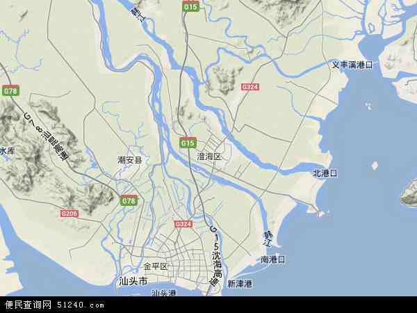 广东省汕头市澄海区地图(地图)