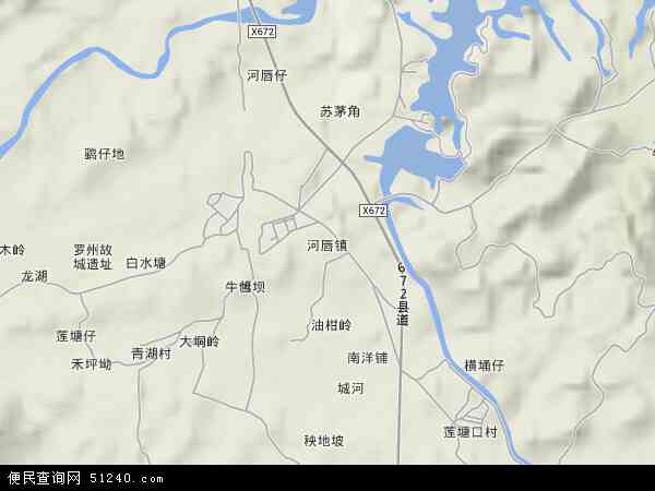 中国广东省湛江市廉江市河唇镇地图(卫星地图