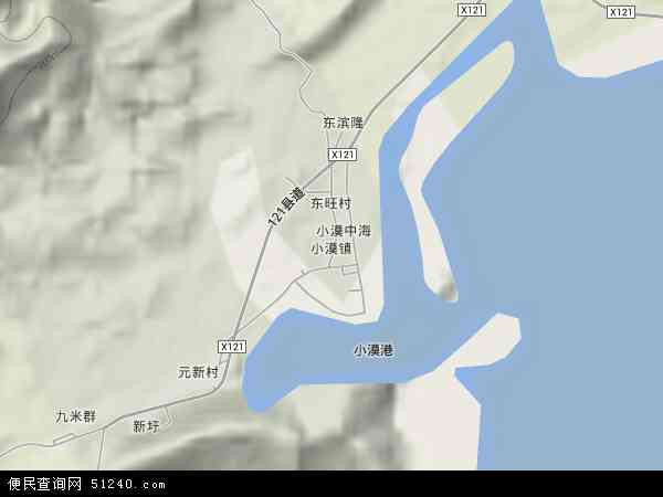 中国广东省汕尾市海丰县小漠镇地图(卫星地图