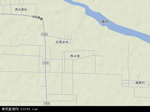 中国河北省石家庄市藁城市西关镇地图(卫星地
