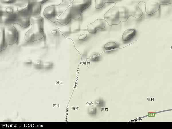中国广西壮族自治区柳州市柳城县六塘镇地图(