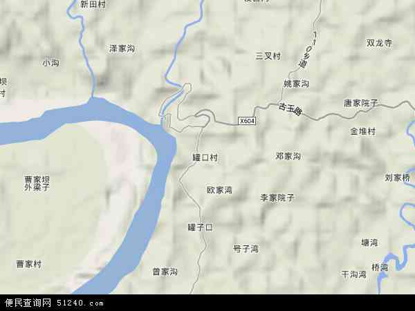 中国重庆市潼南县玉溪镇地图(卫星地图)