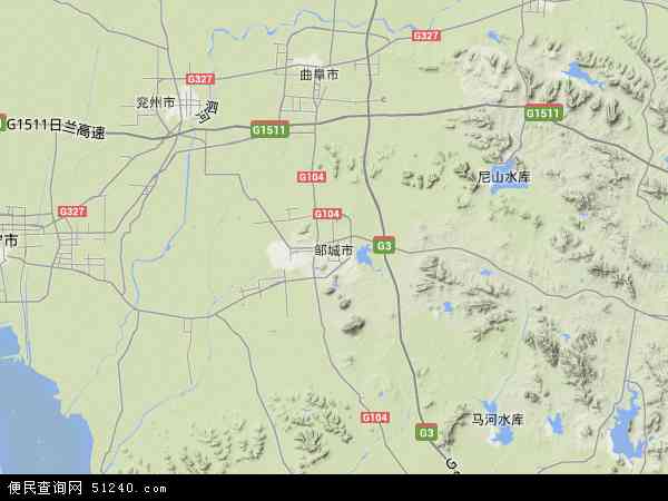山东省济宁市邹城市地图(地图)