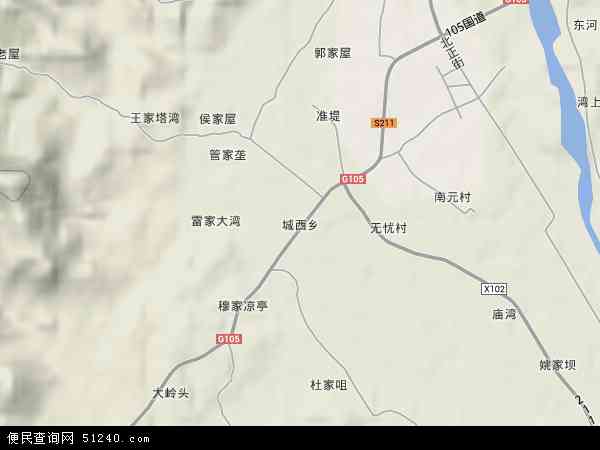 中国安徽省安庆市太湖县城西乡地图(卫星地图