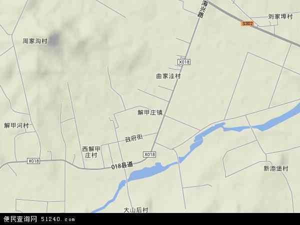 中国山东省烟台市莱山区解甲庄地图(卫星地图