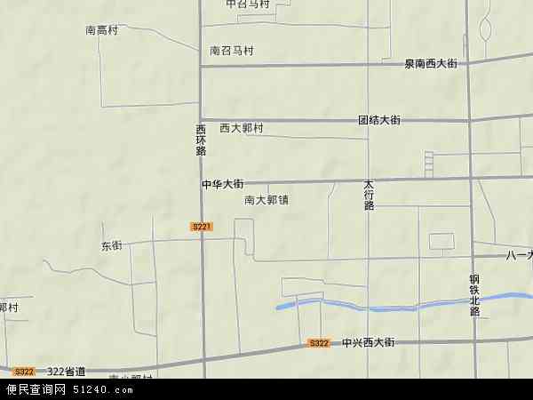 中国河北省邢台市桥西区南大郭镇地图(卫星地