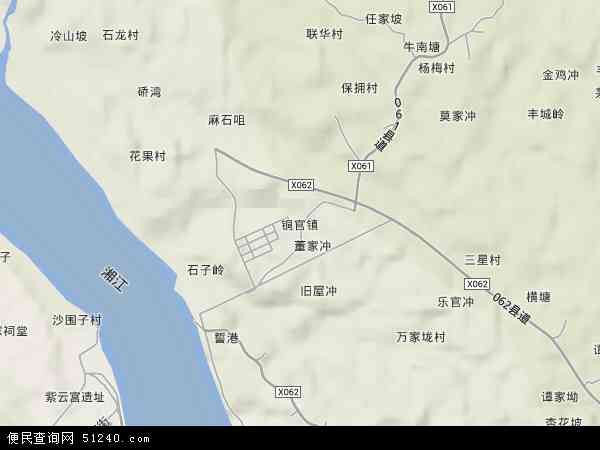 中国湖南省长沙市望城区铜官镇地图(卫星地图