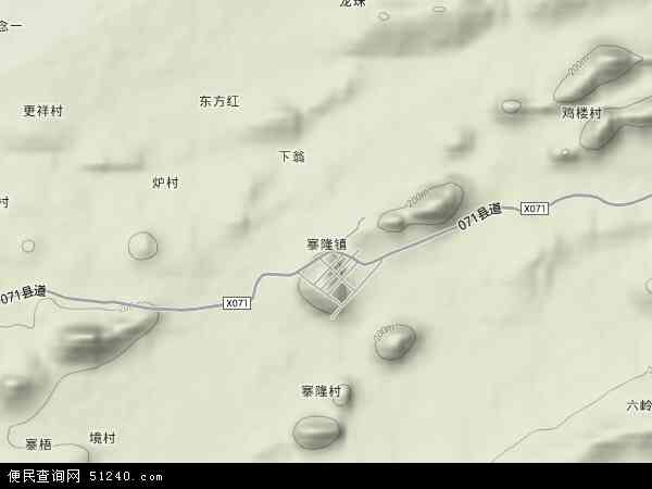 中国广西壮族自治区柳州市柳城县寨隆镇地图(