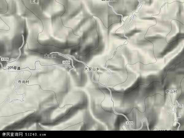 中国北京市房山区大安山乡地图(卫星地图)