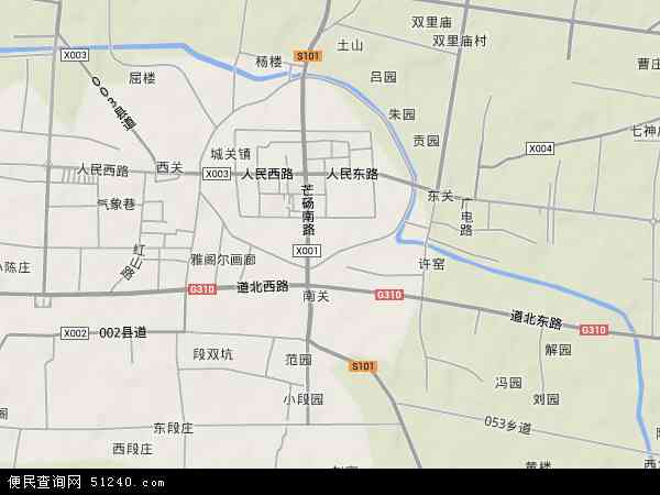 中国安徽省宿州市砀山县砀城镇地图(卫星地图