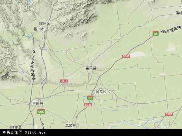 富平县地图 - 富平县卫星地图 - 富平县高清航拍