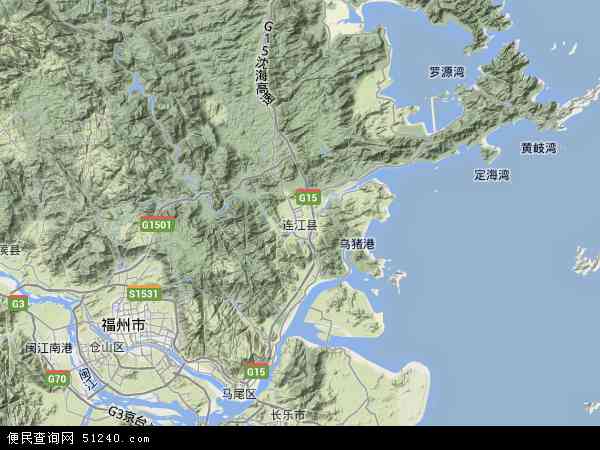 连江县地图 - 连江县卫星地图 - 连江县高清航拍