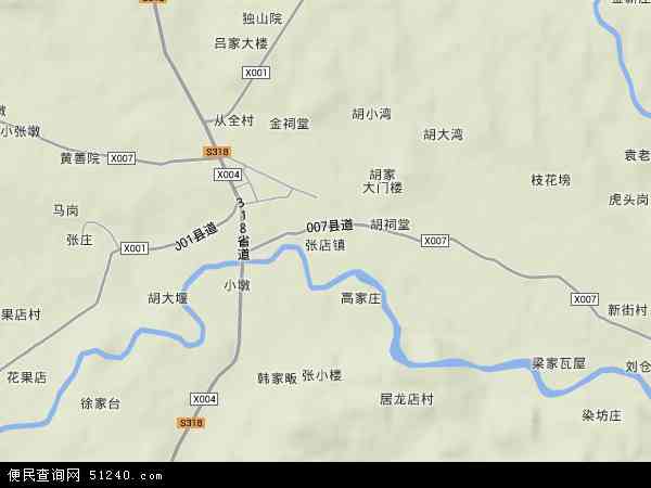 中国安徽省六安市金安区张店镇地图(卫星地图
