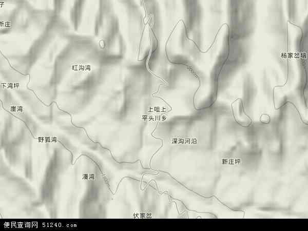 中国甘肃省白银市会宁县平头川乡地图(卫星地