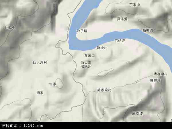 仙人湾瑶族乡卫星地图