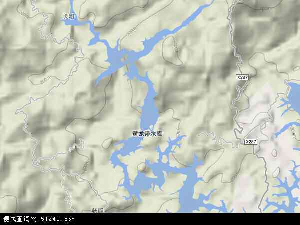 中国广东省广州市从化市黄龙带水库管理处地图
