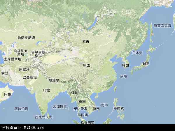 中国地形图 - 中国地形图高清版 - 2020年中国地形图
