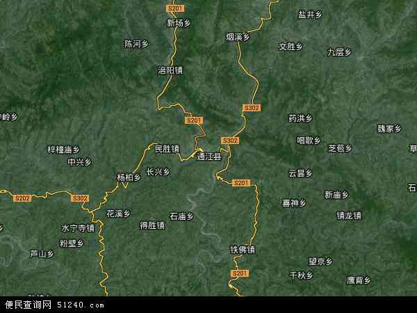 通江县地图全图高清晰图片