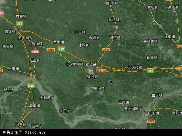 颍上县地图 - 颍上县卫星地图 - 颍上县高清航拍